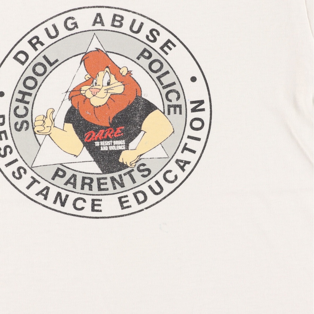 90年代 フルーツオブザルーム FRUIT OF THE LOOM D.A.R.E. 薬物乱用予防教育 プリントTシャツ メンズM ヴィンテージ /eaa354415