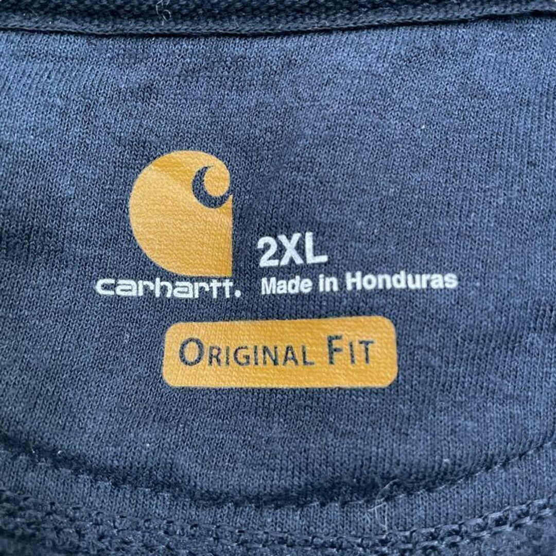 《大人気》carhartt カーハート　フルジップパーカー　企業ロゴ☆3L 紺