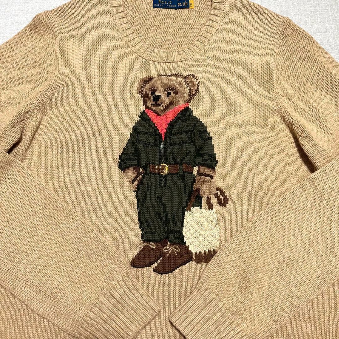超美品】POLO RALPH LAUREN ポロベア コットンニット セーター 超美品】POLO RALPH LAUREN ポロベア コットンニット セーター