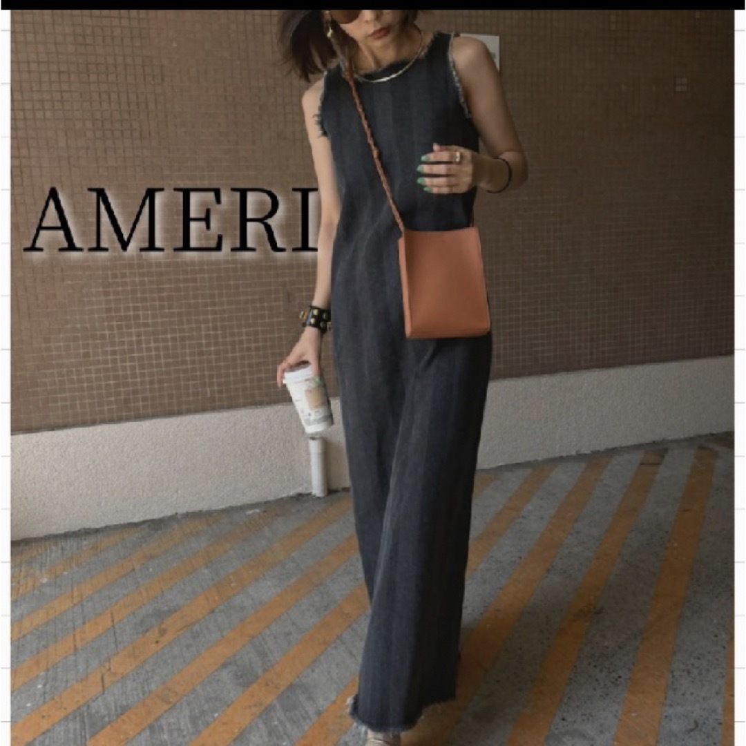 Ameri VINTAGE - Ameri VINTAGESTRIPE DAMAGE DENIM DRESSの通販 by ...