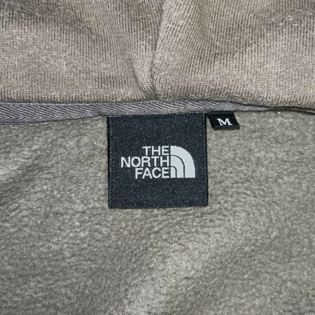 THE NORTH FACE ジップパーカー 刺繍 デカロゴ カーキ オリーブ