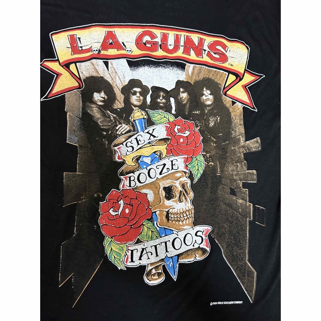 超レアデッドストックL！L.A.GUNS 89年ヴィンテージツアーTシャツ メンズのトップス(Tシャツ/カットソー(半袖/袖なし))の商品写真