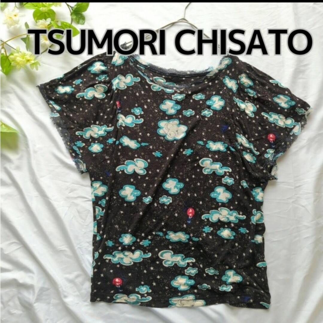 TSUMORI CHISATO(ツモリチサト)の値下げ【TSUMORI CHISATO】半袖　ゆるシルエット　プリント　Ｔシャツ レディースのトップス(Tシャツ(半袖/袖なし))の商品写真