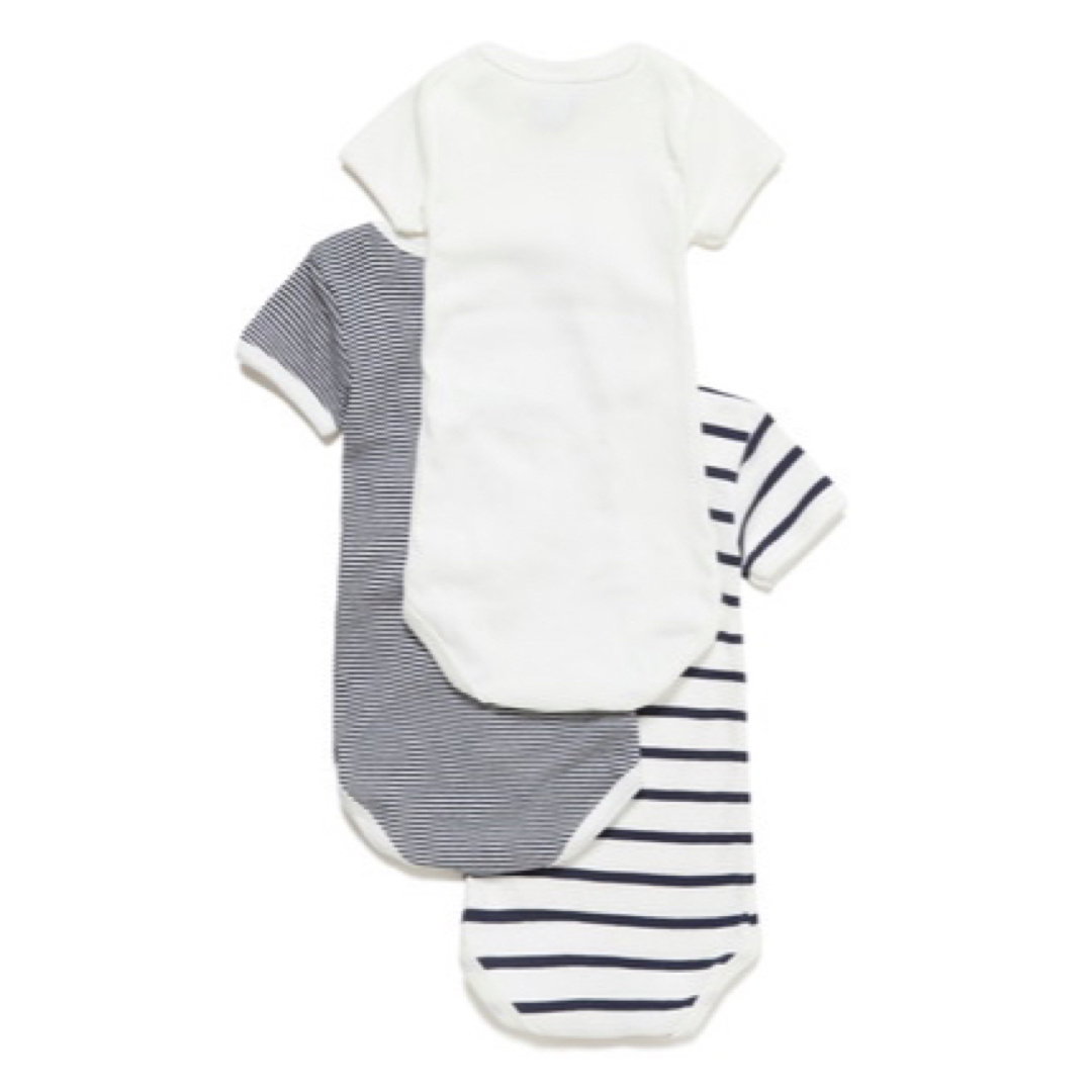 PETIT BATEAU(プチバトー)の新品未使用 プチバトー 半袖 ボディ３枚組 マリニエール ミラレ 24m キッズ/ベビー/マタニティのベビー服(~85cm)(肌着/下着)の商品写真