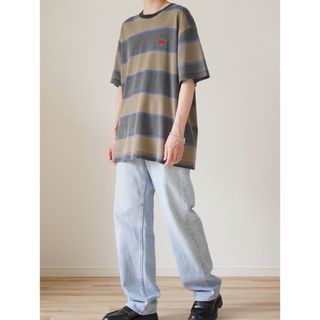 ニューバランス(New Balance)の90s 古着 new balance マルチボーダーTシャツ リンガーT(Tシャツ/カットソー(半袖/袖なし))