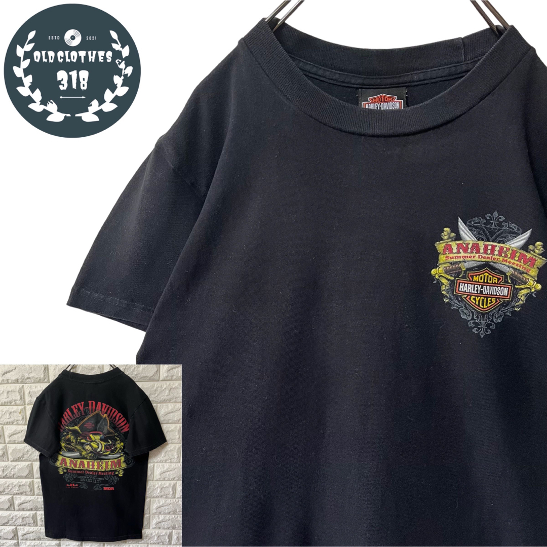 Harley Davidson(ハーレーダビッドソン)の【HARLEY-DAVIDSON】S/S Tee ビッグプリント アナハイム メンズのトップス(Tシャツ/カットソー(半袖/袖なし))の商品写真