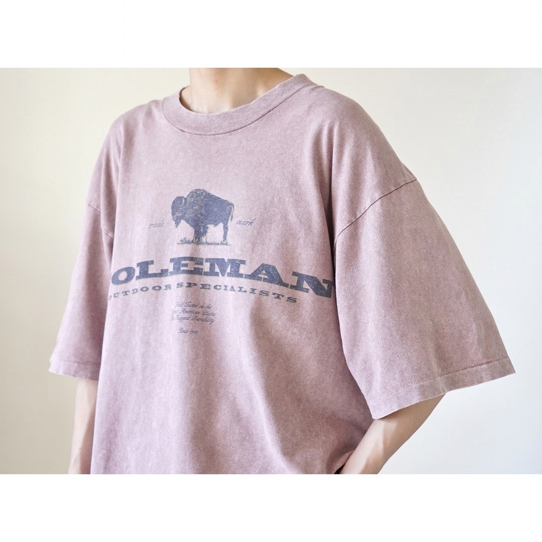 Coleman(コールマン)の90s 古着 COLEMAN USA製 染み込みプリント Tシャツ メンズのトップス(Tシャツ/カットソー(半袖/袖なし))の商品写真