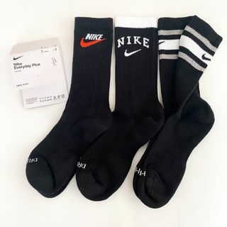 ナイキ(NIKE)のNIKE ナイキ ソックス 靴下 ブラック ウィメンズ M 23~25cm 黒(ソックス)