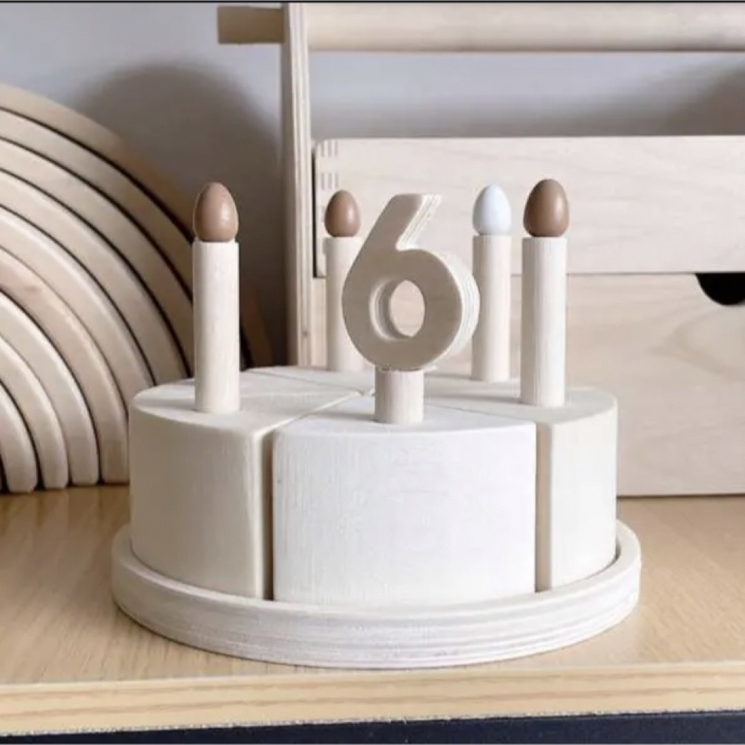 木製　バースデーケーキ　塗り絵　絵の具　おままごと　玩具　誕生日フォト　知育玩具