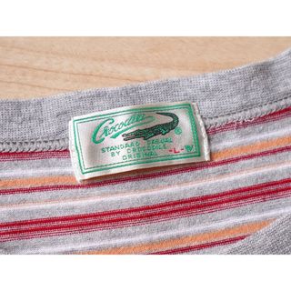 Santa Monica - 00s 古着 crocodile マルチボーダーTシャツ ポケTの ...