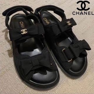 シャネル(CHANEL)の新品　希少★完売　CHANEL シャネル　リボン　サンダル(サンダル)