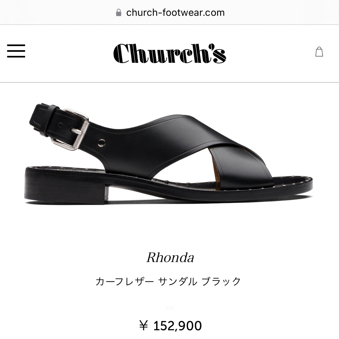 Church's(チャーチ)の新品/国内正規品 Church's チャーチ サンダル RHONDA ロンダ レディースの靴/シューズ(サンダル)の商品写真