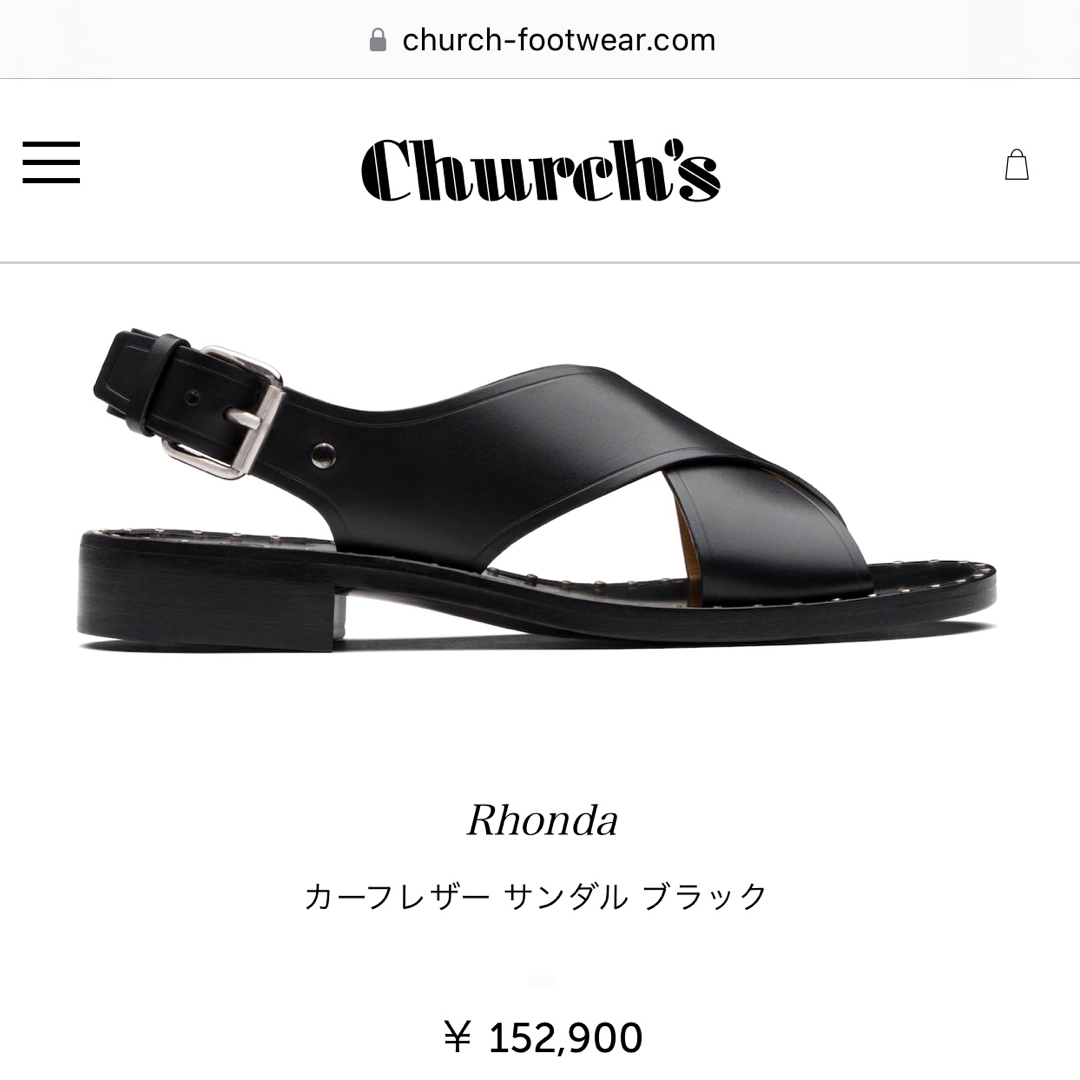 新品/国内正規品 Church's チャーチ サンダル RHONDA ロンダ