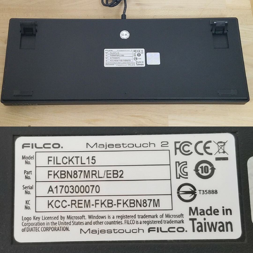 FILCO Majestouch 2 Tenkeyless 赤軸テンキーレスUS スマホ/家電/カメラのPC/タブレット(PC周辺機器)の商品写真