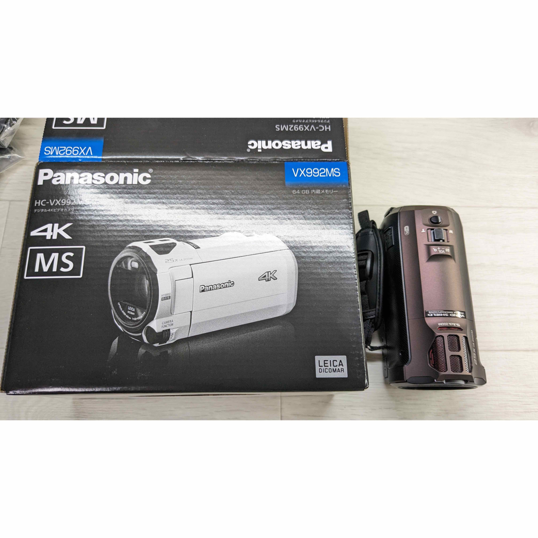 パナソニック 4Kビデオカメラ64GB内蔵メモリ搭載 HC-VX992MS-T
