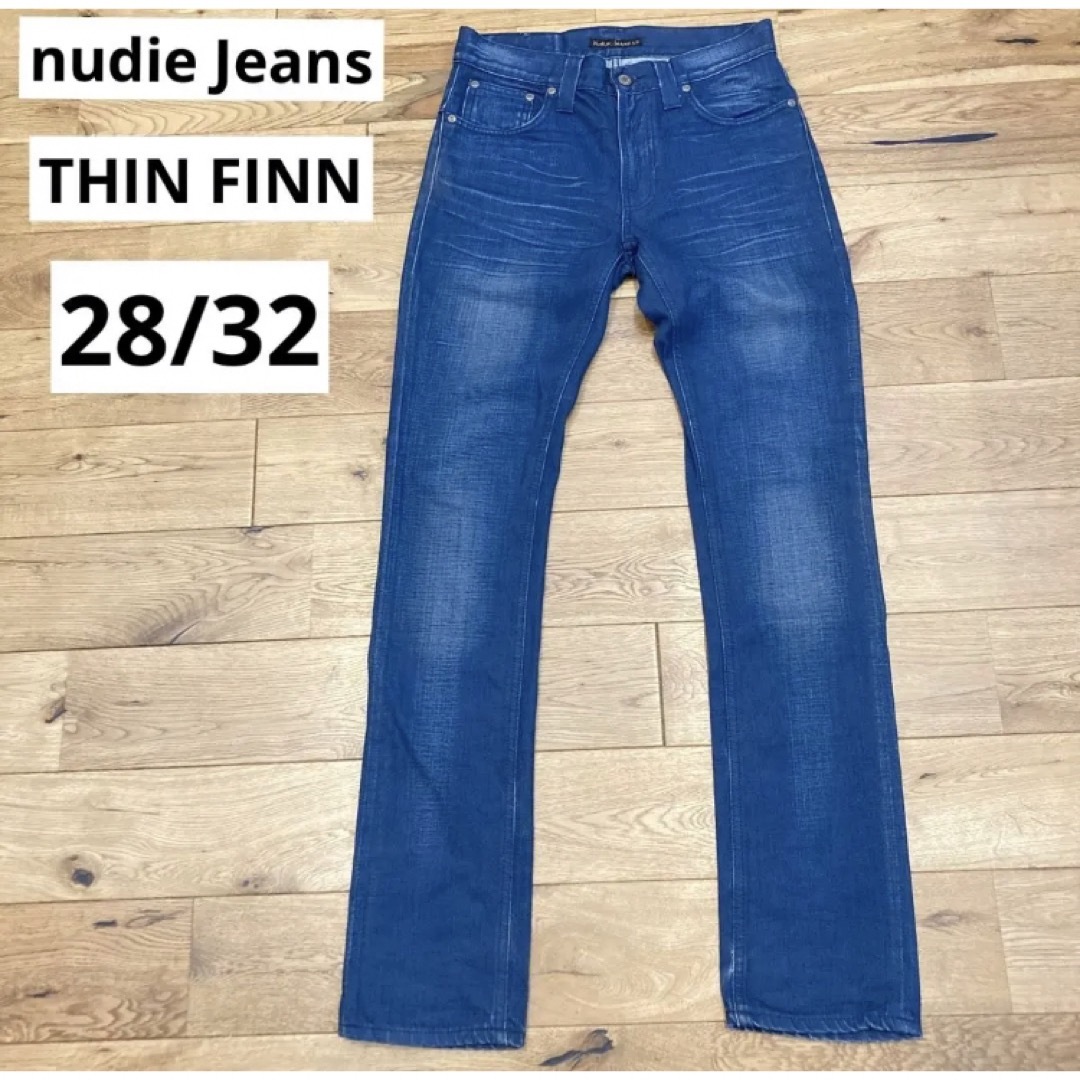 Nudie Jeans(ヌーディジーンズ)の送料込み　ヌーディージーンズ ブルーデニム　thin finn w28 メンズのパンツ(デニム/ジーンズ)の商品写真