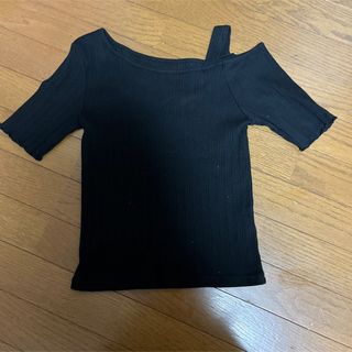 ジーユー(GU)のGU カットアウトコンパクトTシャツ(Tシャツ(半袖/袖なし))