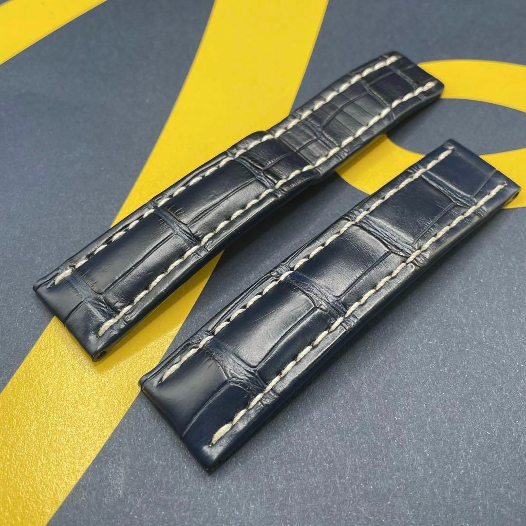 17 22mm 732P BREITLING ブライトリング クロコレザーベルト | www