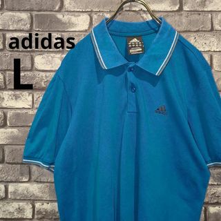 アディダス(adidas)のadidas　90s古着　ポロシャツ　半袖シャツ　ワンポイント刺繍黒糸　ライン(ポロシャツ)