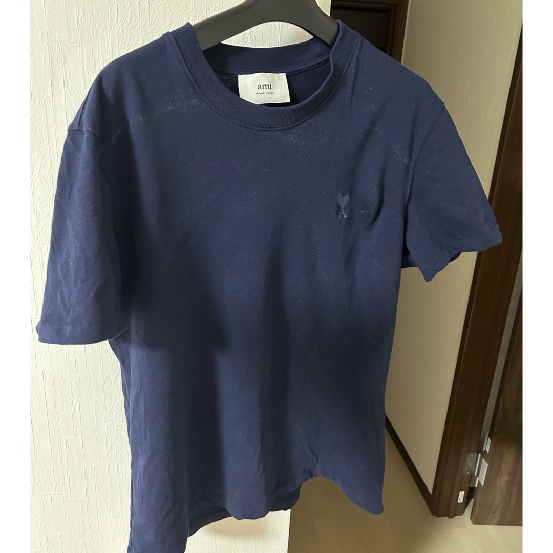 AMI PARIS ロゴオーガニックコットン半袖Tシャツ