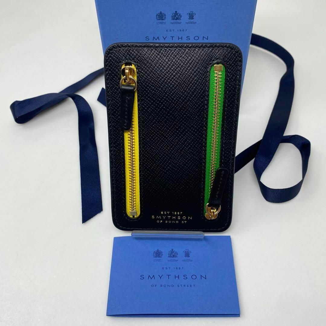 新品 SMYTHSON スマイソン ジップカレンシーケース ブラック - コイン