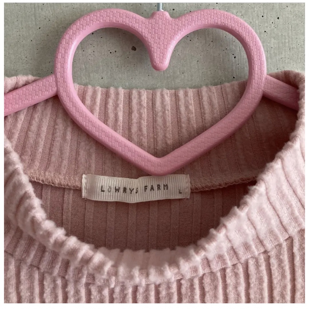 LOWRYS FARM(ローリーズファーム)の★LOWRYS FARM★ローリーズファーム トップス カットソー ピンク 長袖 レディースのトップス(カットソー(長袖/七分))の商品写真