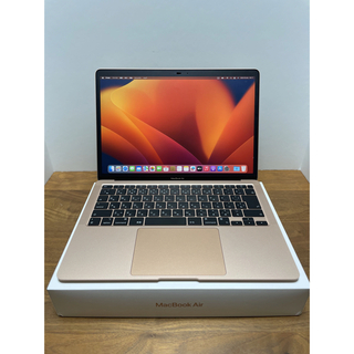 マック(Mac (Apple))の美品❗️MacBook Air 2020 M1チップ　ゴールド(ノートPC)