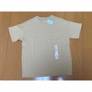 ギャップキッズ(GAP Kids)の新品タグ付き GAP ギャップ 半袖 Tシャツ 無地ポケット 120 ベージュ(Tシャツ/カットソー)