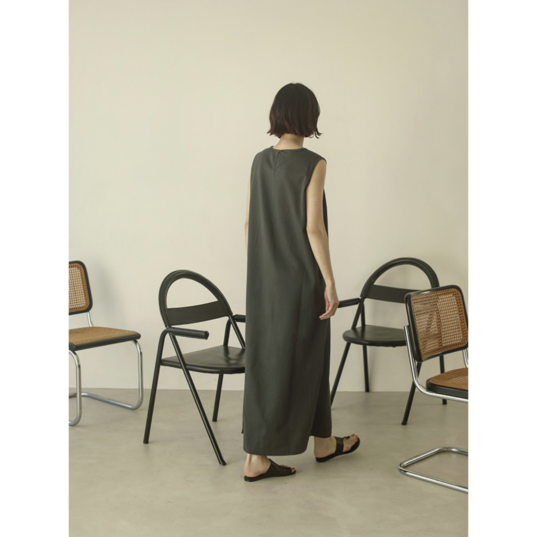 ロングワンピース/マキシワンピース専用　　Dobbystripe Slit Dress