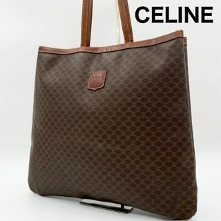 セリーヌ(CELINE)の美品✨　セリーヌ　トートバッグ　マカダム柄　ブラウン　PVC　レディース(トートバッグ)