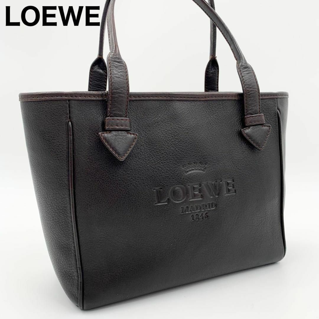 美品✨ ロエベ トートバッグ ヘリテージ レザー 黒 レディース | www