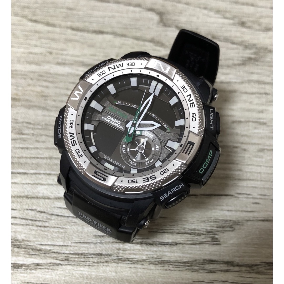 CASIO - CASIO プロトレック ツインセンサー 腕時計の通販 by カンクル
