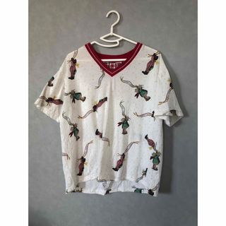 ロキエ(Lochie)のVintage v neck-stitched T-shirt(Tシャツ(半袖/袖なし))