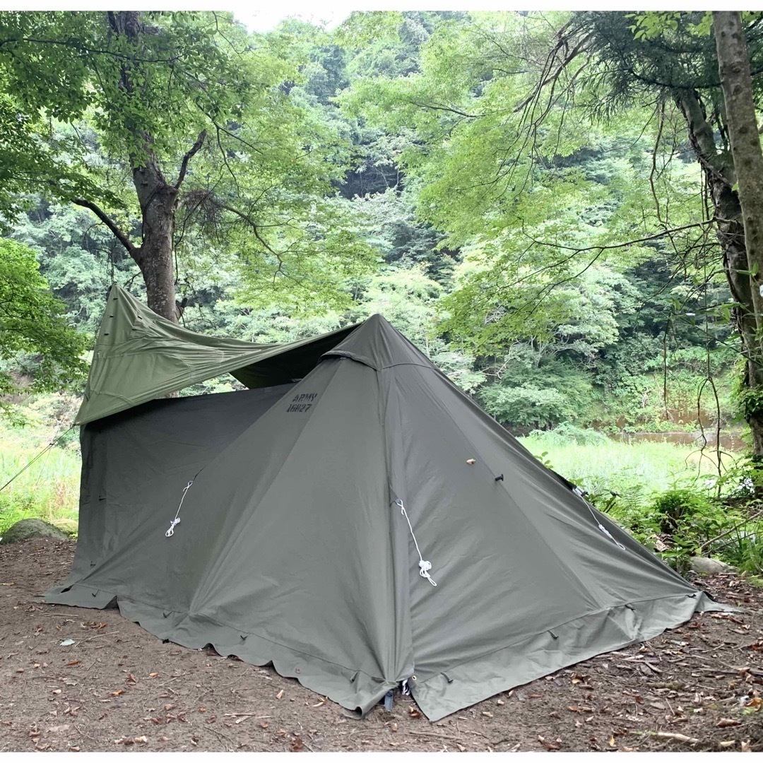 バンドックソロティピー 1TC 純正二股ポール付きUS ARMYステンシル入り