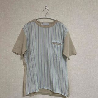 シップス(SHIPS)のシップス ストライプ カットソー 半袖 シャツ Mサイズ(Tシャツ/カットソー(半袖/袖なし))