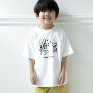 スリーコインズ(3COINS)の3COINS【TUDUKU】オーガニックコットンKIDSTシャツ：130cm(Tシャツ/カットソー)