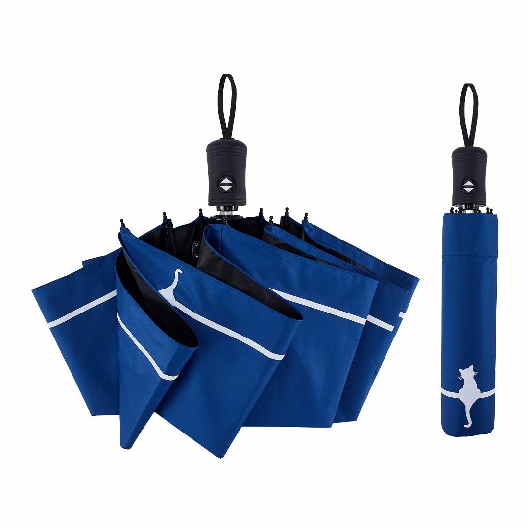 【色: ブルー】日傘 軽量 255g ワンタッチ自動開閉 UVカット 遮光 遮熱