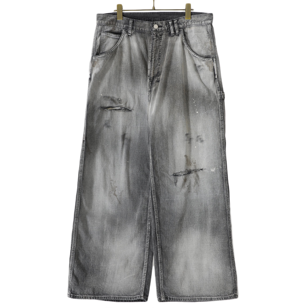 stein(シュタイン)のANCELLM AIGING PAINTER PANTS 23ss ブラック メンズのパンツ(ペインターパンツ)の商品写真