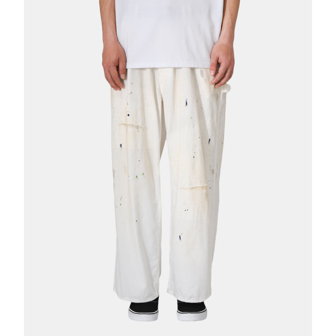 ANCELLM AIGING PAINTER PANTS 23ss ホワイト