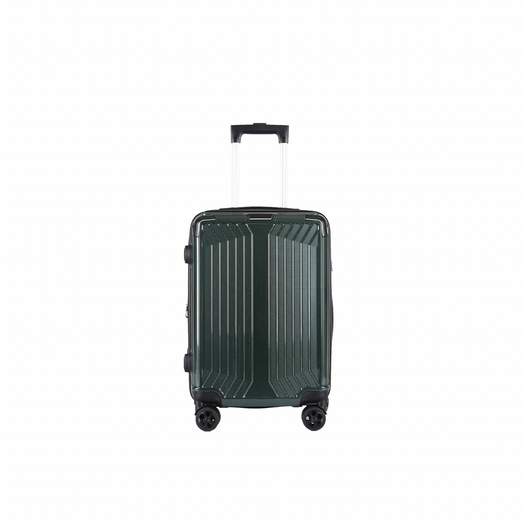 軽量Mサイズ　静音8輪　キャリーバッグ　スーツケース　キャリーケース　グリーン