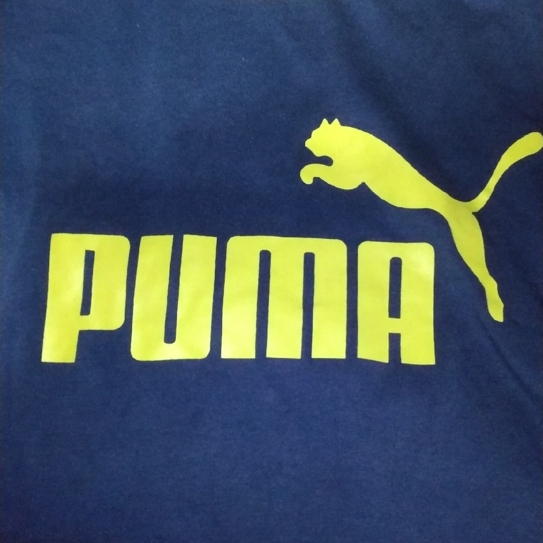 PUMA(プーマ)の70 PUMA メンズ 青×黄色 半袖 Tシャツ ロゴ プリント 綿100% メンズのトップス(Tシャツ/カットソー(半袖/袖なし))の商品写真