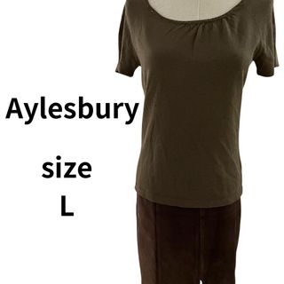 アリスバーリー(Aylesbury)の【Aylesbury　茶色　半袖　シンプル】(カットソー(半袖/袖なし))