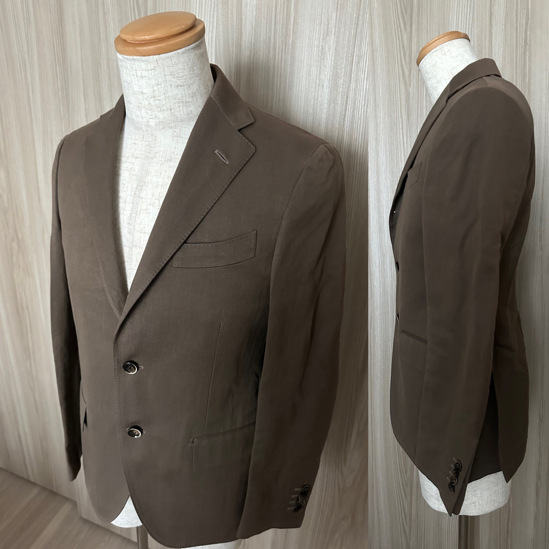 LARDINI - 定価13,2万 ラルディーニ スーツ ヘリンボーン リネン