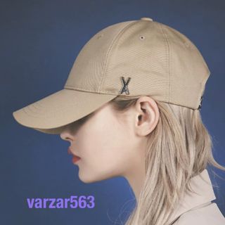 varzar563 studロゴキャップ　新品未使用 ベージュ(キャップ)