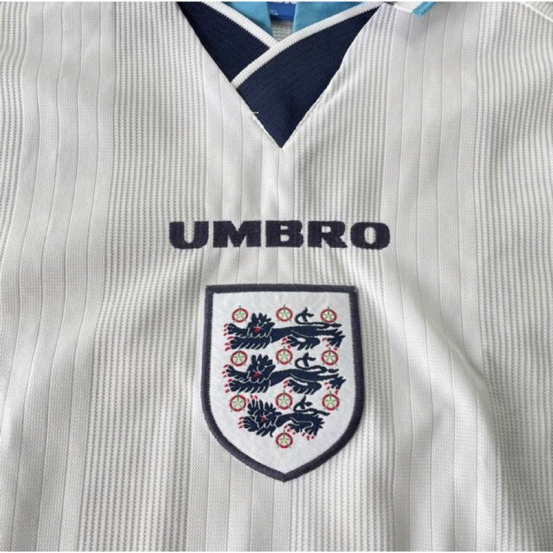 UMBRO(アンブロ)のumbro イングランド代表　ユニフォーム　euro96 ベッカム　襟付き　古着 メンズのトップス(Tシャツ/カットソー(半袖/袖なし))の商品写真