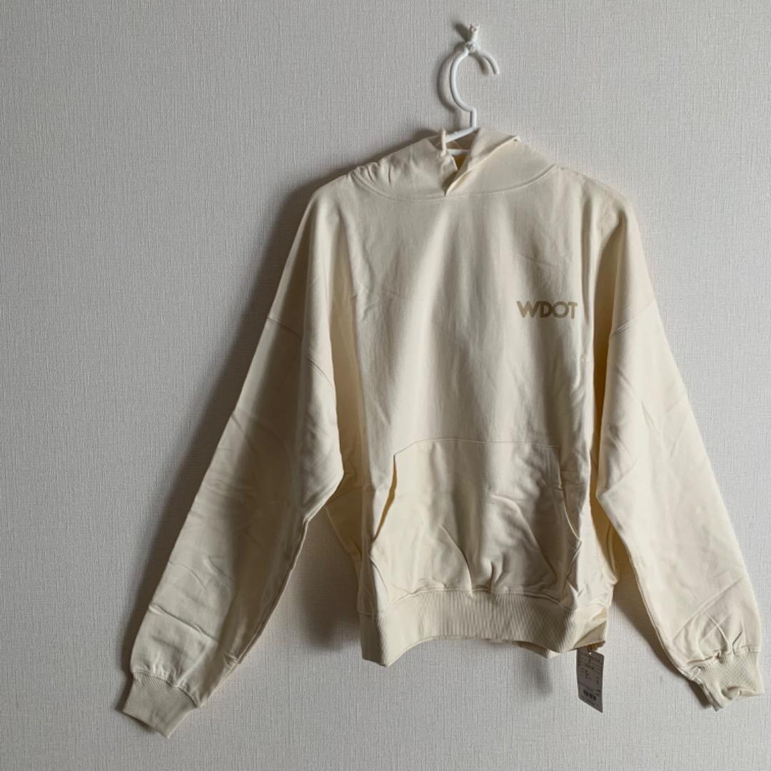 W DOT 新品 WDOT セットアップ ホワイト レディース パーカー 綿100% Fの通販 by sato Wdot ダブルドット スウェット ジャージ セットアップ トップス パンツ