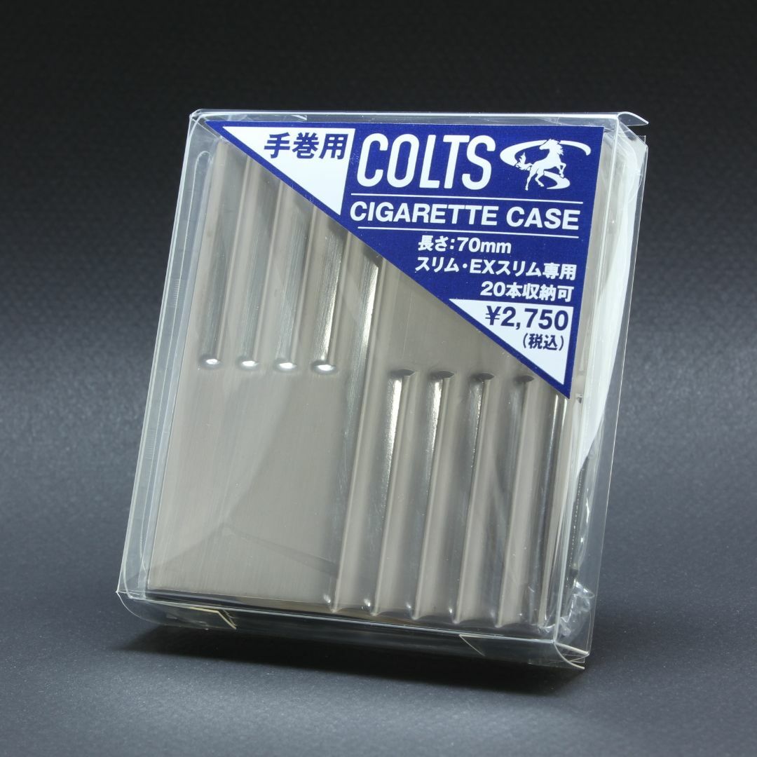 【COLTS】手巻きタバコ・スリム用 シガレットケース＜シルバーサテン＞ メンズのファッション小物(タバコグッズ)の商品写真