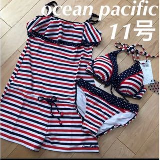 オーシャンパシフィック(OCEAN PACIFIC)のocean pacific 水着　11号　3点　サロペット付き(水着)