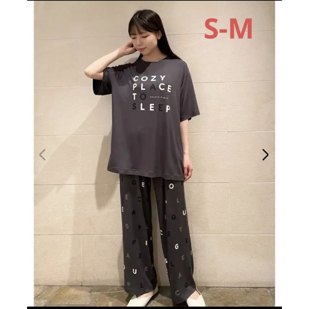 UNISEX】レーヨンロゴワンポイントTシャツ＆ロングパンツSET-