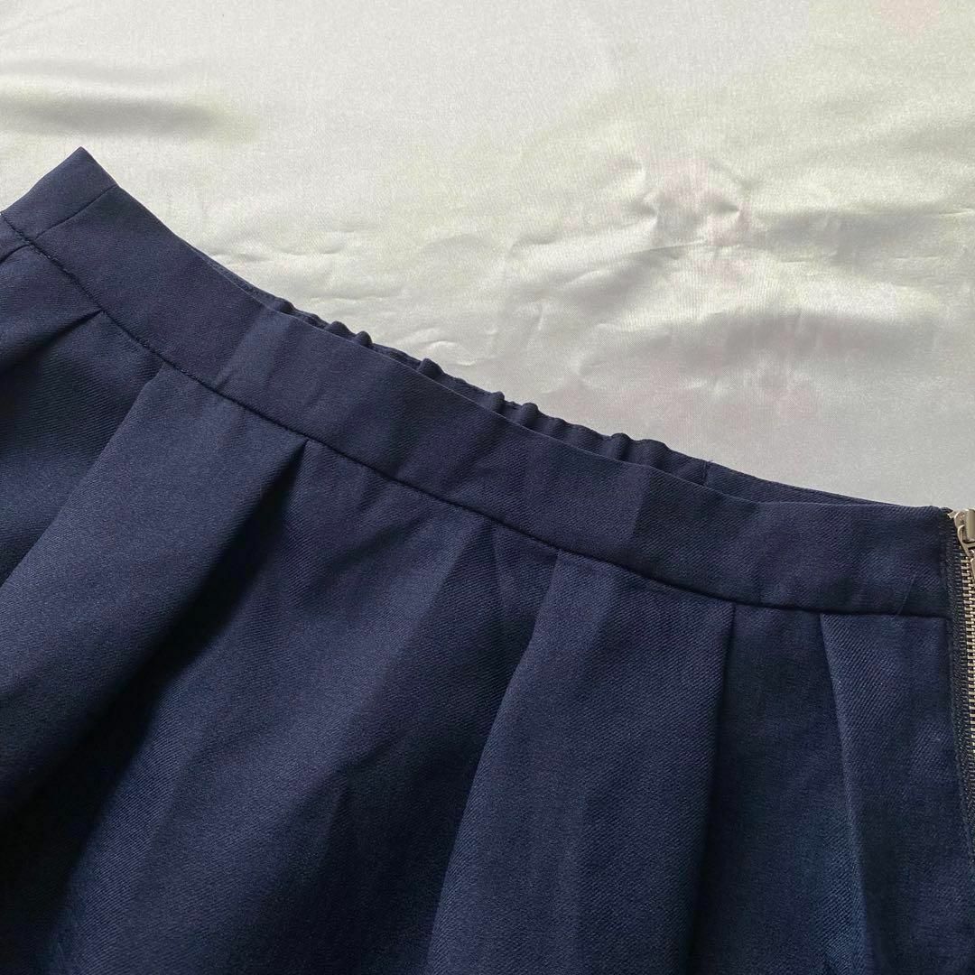 ViS(ヴィス)の【オフィス】VIS ビス　シンプル　膝丈　スカート　ネイビー レディースのスカート(ひざ丈スカート)の商品写真